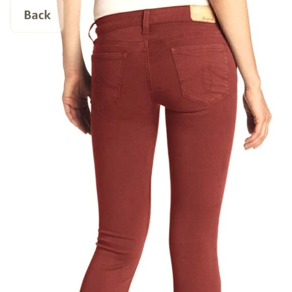NWT Anthropologie Level 99 Lily Skinny Straight Tencel Jeans Rust - Picture 2 of 8